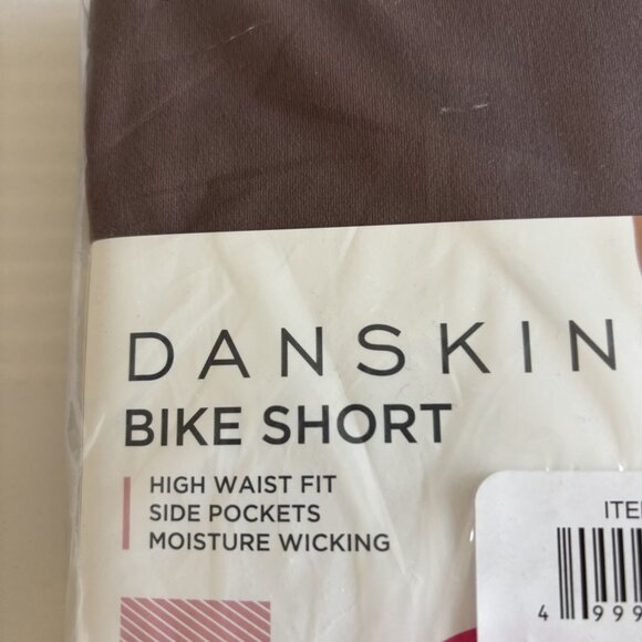 Danskin Womens Bike Shorts 2-Pack High Waist Side Pockets Moisture-Wicking - Picture 2 of 3